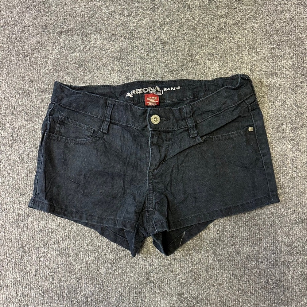Arizona Jean Co Shorts Womens Size 3 Black Denim Low Rise Casual Summer Stretch